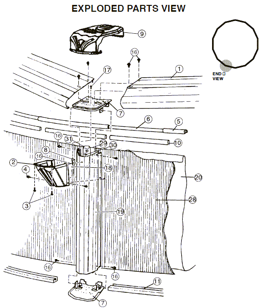 15' Round 52" Embassy Century Parts Reorder
